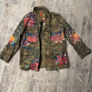 Chelsea & Violet Camouflage Floral Utility Jacket